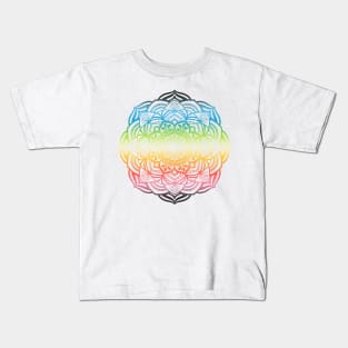 Gradient Queer Pride Mandala Kids T-Shirt